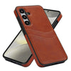 For Samsung Galaxy S24 5G Litchi Leather Skin Card Slots Phone Case(Brown)