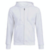 Zipper Cardigan Hooded Sweater Autumn Winter Fleece Coat Couple Sweatshirt, Size: XXL(White)