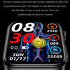 E500 1.83 inch HD Square Screen Leather Watch Strap Smart Watch Supports ECG Monitoring / Non-invasive Blood Sugar(Black)