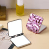 Desktop Mini Electroplating Makeup Double-sided Mirror For Ladies(Silver)