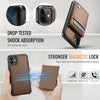 For iPhone 11 JEEHOOD J06 British Style RFID MagSafe Card Bag PU Phone Case(Brown)