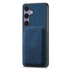 For Samsung Galaxy S25+ 5G Retro Leather Card Bag Magnetic Phone Case(Blue)