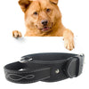 Black Leather Dog Collar, Large (4.5x58.5cm) - Durable & Comfortable