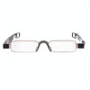 Portable Folding 360 Degree Rotation Presbyopic Reading Glasses with Pen Hanging, +1.00D(Black)