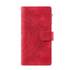 For Samsung Galaxy A06 5G Multi-Card Totem Zipper Leather Phone Case(Red)
