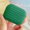 For AirPods Pro 2 Carbon Fiber TPU Frosted Earphone Protective Case(Green)