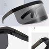 Anti-peeping Sun Mirror Integrated Anti-foam Sunscreen Mask, Color:Black Frame Red