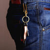 Retro Solid Brass Key Chain Key Ring Belt U Hook Wallet Chain Fish Hook, Length:6cm without Copper Rin(Brass)