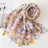 180 X 85cm  Women Cotton And Linen Scarf Retro Splicing Bohemian Printed Silk Shawl SL2004-050