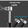 Manual Mini Portable Bicycle Aluminum Alloy Pump + Plastic glue-free tire patch + Tire lever (Black)