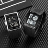 SKMEI 1967 Stainless Steel Buckle PU Strap Waterproof Electronic Watch(Black and Black Machine)