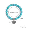 S2208-3 Butterfly Women Beaded Bracelet Turquoise Ethnic Style Charm Jewelry