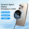 Yesido DS28 15W Smart Digital Display Magnetic Wireless Charger, Length:1.2m(Black)