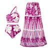 Retro Split Sexy One-Shoulder Swimsuit Chiffon Beach Skirt Swimsuit, Size: XL(Purple Suit)