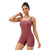 Sports Tight Hip-Lifting Yoga Bodysuit With Chest Pad, Size: XXL(Berry Red)