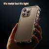 For iPhone 15 Pro Max Mechanical Armor Creative Metal Frame Aluminum Alloy Phone Case(Gold)