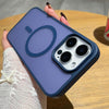 For iPhone 11 Pro Max Frosted Skin Feel MagSafe Phone Case(Dark Blue)