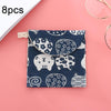 8pcs Cotton and Linen Sanitary Napkin Storage Bag Handy Clutch Bag(Lucky Cat)