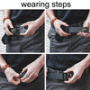 Maden S2001059 Men Retro Casual Weaving Adjustable Belt(Army Green)