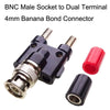 5x BNC Male to Dual Banana Plug Adapter - Black