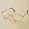 Full Metal Frame Resin Lenses Presbyopic Glasses Reading Glasses +4.00D(Gold)