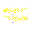 2 PCS/Set D-418 Dragon Totem Tribe Pattern Car Modified Decorative Sticker(Yellow)