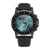 YAZOLE 322 Arabic Numerals Dial Sports Belt Watch Men Luminous Business Quartz Watch(Blue Tray Black Belt)