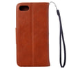 For  iPhone 8 & 7  Pressed Flowers Horizontal Flip Leather Case with Holder & Card Slots & Wallet(Brown)
