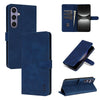 For Samsung Galaxy S25 5G AZNS Skin Feel Calf Texture Flip Leather Phone Case(Blue)