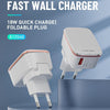 LDNIO A1204Q QC3.0 18W USB Fast Charger with 1m USB to 8 Pin Cable, Plug Type:US Plug(White Gold)