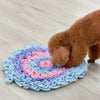 Dog Snuffle Mat, Slow Feeder, Stress Relief, Pink, 45cm