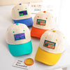 C0465 Letter Embroidery Pattern Spring Thin Children Baseball Cap Peak Cap Sunscreen Hat, Size: 48-52cm(Orange)