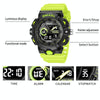SMAEL 8081 Multifunctional Waterproof Luminous Numeric Digital Dual Display Outdoor Sports Watch(Army Green)