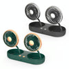 F304 Double-head Hose Built-in Lithium Battery USB Car Fan, Color: Green Gold