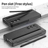 For Samsung Galaxy Z Fold5 Integrated PC + PU Phone Case with Pen / Pen Box(Black)