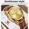 OLEVS 6896 Men Multifunctional Luminous Waterproof Quartz Watch(Gold)