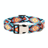 XL Dog Collar, Ethnic Diamond Print, Adjustable 43-71cm