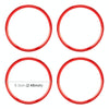4 PCS Car Metal Wheel Hub Decoration Ring for BMW 5 Series 2018 (Red)