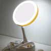 Foldable LED Light Makeup Mirror 10X Magnifying Compact Pocket Vanity Cosmetic Hand Mirror