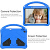 For iPad 10.2 2021 / 2020 / 2019 EVA Flat Anti Falling Protective Case Shell with Holder(Blue)