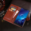 For Alcatel 3L 2019 / 5039D idewei Crazy Horse Texture Horizontal Flip Leather Case with Holder & Card Slots & Wallet(Brown)