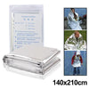 Compact Lightweight Aluminized Windproof Emergency Blanket (Size: 130x210cm)(Silver)