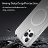 For iPhone 13 Pro Max MagSafe Frosted Translucent TPU + PC Full Coverage Phone Case(White)
