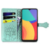 For Alcatel 1S 2021 Lovely Cat and Dog Embossing Pattern Horizontal Flip Leather Case , with Holder & Card Slots & Wallet & Cartoon Clasp & Lanyard(Green)