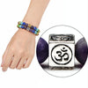 Tree of Life Multicolor Beads Stones Weave Yoga Rope Bracelets(Multicolor gold)