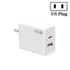 GaN PD48W Type-C PD3.0 + USB3.0 Fast Charger US Plug(White)