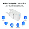 PD04 Type-C + USB Mobile Phone Charger with Type-C to 8 Pin Cable, UK Plug(White)
