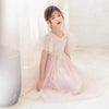 A22101 Girls Summer Star Mesh Princess Dress, Appropriate Height:170cm(Pink)