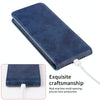 For iPhone 15 Plus Magnetic Vertical Flip Leather Phone Case(Blue)