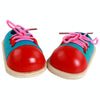 1 Pair Educational Kids Toys Wooden Shoelace Tying Practice Toy